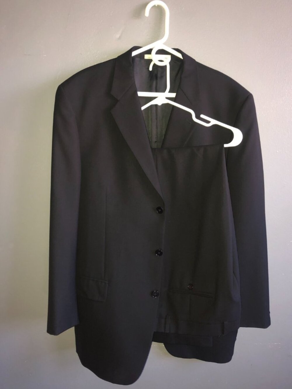 JOSEPH ABBOUD Made in USA 100% Wool Suit in Black Size 42L /36W